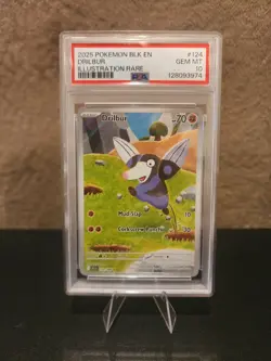 Drilbur 124/086 Illustration Rare Black Bolt Pokemon psa 10 - Image 1
