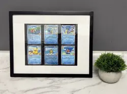 Pokemon Card Frame Display – Water Type Lot Gyarados, Magikarp, Lapras Wall Art - Image 1