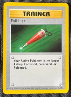 FULL HEAL 82/102 UNCOMMON BASE SET SHADOWLESS POKEMON MP - Image 1