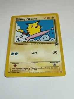 Pokemon TCG Surfing Pikachu WOTC Black Star Promo - Image 1