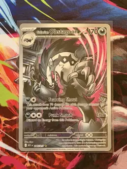 Pokemon TCG Galarian Obstagoon Holo 245/217 Full Art Ascended Heroes Near Mint - Image 1