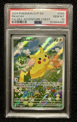 Pikachu #088 - PSA 10 - 2024 Pokemon SVP Paldea Adventure Chest - Image 1