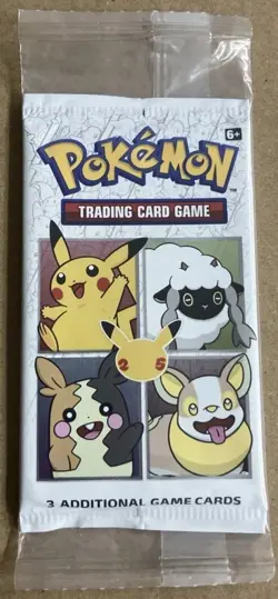 Pokemon TCG General Mills 25th Anniversary 3-card Booster Pack - Sealed - Image 1