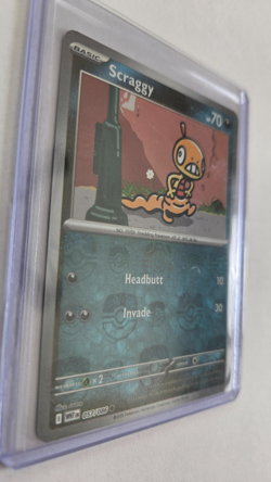 Scraggy [Master Ball] 057/086 – White Flare Reverse Holo – NM – 2025 Pokemon (D) - Image 1