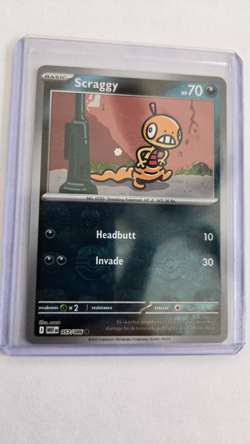 Scraggy [Master Ball] 057/086 – White Flare Reverse Holo – NM – 2025 Pokemon (D) - Image 2