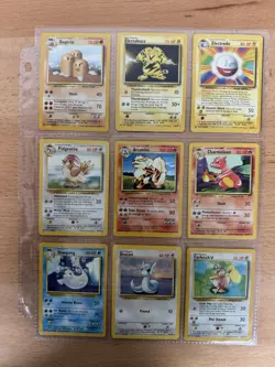 Lp/mp COMPLETE Pokemon BASE Set 17-102 Card COM- Uncommon + Rares Non-Holo - Image 2