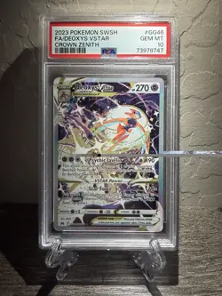 2023 POKEMON SWORD & SHIELD CROWN ZENITH #GG46 FULL ART/DEOXYS VSTAR PSA 10 - Image 1