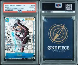 One Piece CCG Sanji PRB02 Manga Alternate Art OP06-119 PSA 8 - Image 3