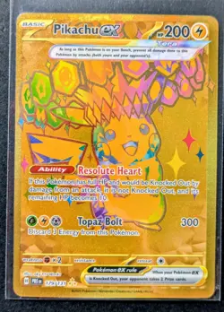 Pokemon TCG Pikachu EX Prismatic Evolutions Double Rare Holo Card 028/131 - Image 1