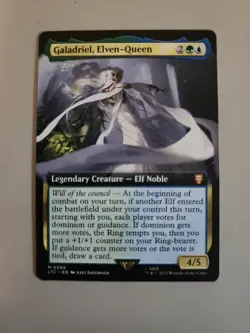 MTG Galadriel, Elven-Queen Tales of Middle-earth Commander 88 Borderless Mythic - Image 1