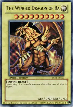 Yugioh! The Winged Dragon of Ra LC01-EN003 Ultra Rare Limited Edition NM - Image 1
