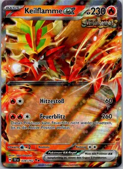 Pokemon Karte | Keilflamme ex 038/162 | TEF | Deutsch | Double Rare | Near Mint - Image 1