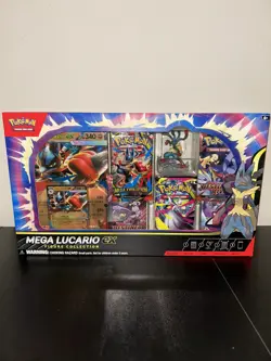 Pokemon TCG Mega Lucario EX Figure Collection Box - BRAND NEW SEALED - Image 1