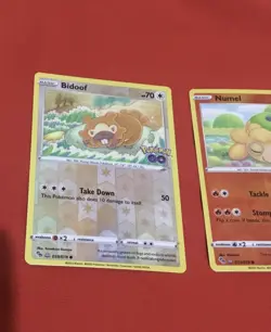 Pokemon Go Bidoof 059, Numel 013 Ditto Reverse Unpleeled Lot Set - Image 1