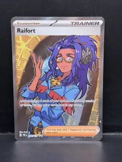 Pokemon Prismatic Evolutions Raifort 142/131 Ultra Rare Holo NM - Image 1