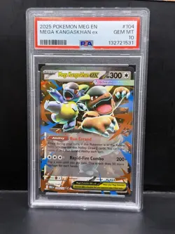 Pokemon TCG PSA 10 Mega Kangaskan Ex 104/132 Mega Evolution Gem Mint - Image 1