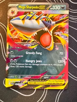 Mega Sharpedo Ex Pokemon Phantasmal Flames - Image 1