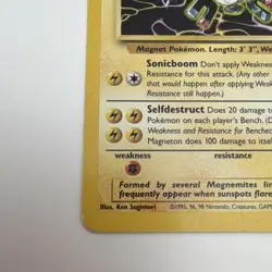 Pokemon Magneton 26/62 Fossil Rare 80 HP Stage 1 Regular Unlimited WOTC English - Image 5