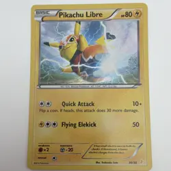 Pokemon Pikachu Libre XY Trainer Kit 30/30 Basic Holo Common 80 HP 2016 English - Image 1