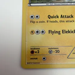 Pokemon Pikachu Libre XY Trainer Kit 30/30 Basic Holo Common 80 HP 2016 English - Image 2