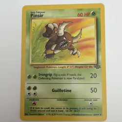 Pokemon Pinsir Jungle 25/64 Rare 60 HP Basic Unlimited Wizards 1999 English #1 - Image 1
