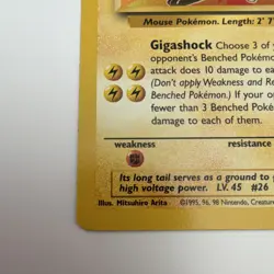 Pokemon Raichu Fossil Rare 29/62 90 HP Stage 1 Unlimited 1999 English - Image 2