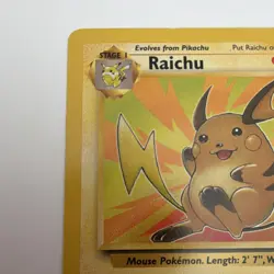 Pokemon Raichu Fossil Rare 29/62 90 HP Stage 1 Unlimited 1999 English - Image 3