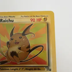 Pokemon Raichu Fossil Rare 29/62 90 HP Stage 1 Unlimited 1999 English - Image 4