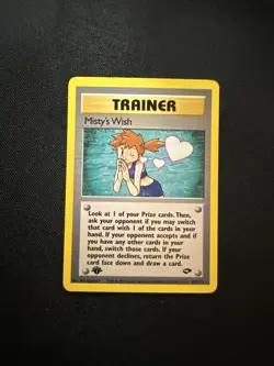 MISTY'S WISH 108/132 RARE GYM CHALLENGE POKEMON 1ST EDITION NM - Image 1