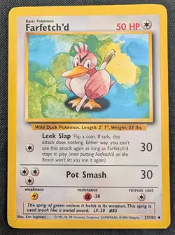 Farfetch'd - 27/102 Unlimited Base Set - LP - Pokemon TCG WOTC Vintage - Image 3