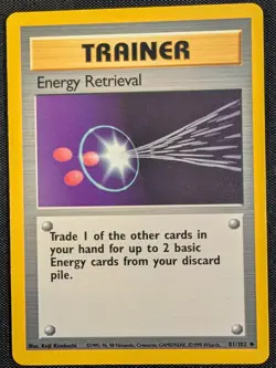 Energy Retrieval - 81/102 Base Set Uncommon - LP - Pokemon TCG WOTC Vintage - Image 3
