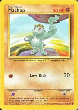 Machop 78/130 Common Base Set Pokemon Lightly Played - Image 1