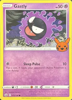 Gastly 055/198 Promo Trick or Trade BOOster Pokemon Near Mint - Image 1