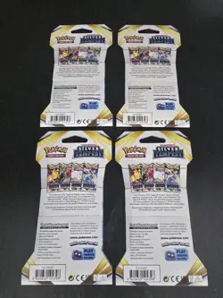 Pokemon Silver Tempest Sleeved Factory Sealed Booster Packs Art Set of 4! - Image 2
