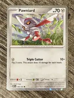 Pokemon SV: Shrouded Fable Pawniard 148/197 Cosmos Holo Promo - Image 1