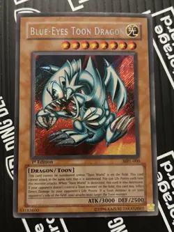 Yugioh Blue-Eyes Toon Dragon MRL-000 Magic Ruler 1st Edition Secret Rare - Image 1