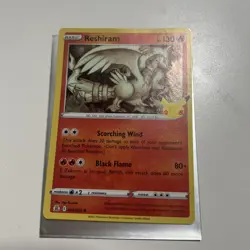 Reshiram 002/025 Holo Rare Celebrations Pokemon Card Trading Card TCG 2021 - Image 2