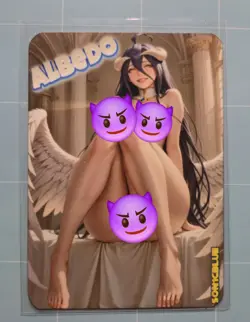 Albedo Overlord Custom Metal Waifu Card Feet Fan Art - Image 1
