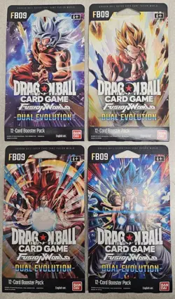 Dragon Ball Super Card Game Fusion World FB09 Dual Evolution Booster Packs x4 - Image 1