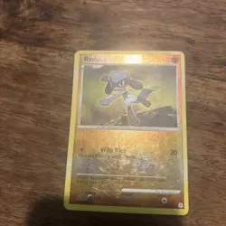 Riolu 61/130 Reverse Holo Diamond & Pearl Base Set Pokemon TCG LP 2007 - Image 3