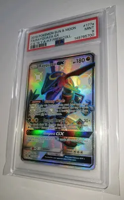 2018 Pokemon RAYQUAZA GX 177a/168 Full Art Premium Sun & Moon Holo 🌟 PSA 9 - Image 1