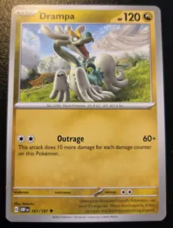 Drampa 161/197 Uncommon Scarlet & Violet: Obsidian Flames Pokemon TCG - Image 1