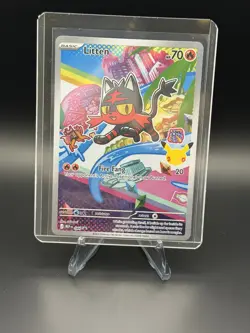 Pokemon First Partner Illustration Rowlet 43, Popplio 45, Litten 44 Pokemon Trio - Image 5