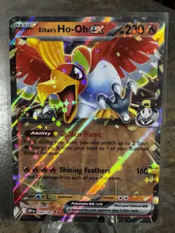 Pokemon TCG: 2025 Ethan's Ho-Oh Ex 039/182-DOUBLE RARE HOLO-Destined Rivals Holo - Image 1