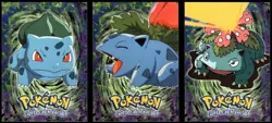Bulbasaur Ivysaur Venusaur E1 E2 E3 of 12 Topps Movie Non-Holo Pokemon Cards - Image 1