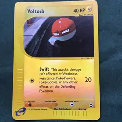 VINTAGE ORIGINAL POKEMON CARD VOLTORB REVERSE HOLO #115/147 (UNGRADED) RARE - Image 1