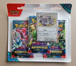 (3) Pokemon Scarlet & Violet Twilight Masquerade Booster Packs w/Revavroom Card - Image 1