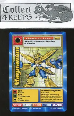 2000 Digimon Digi Battle TCG Magnamon Movie Promo MO-09 Near Mint - Image 1