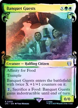 MTG BANQUET GUESTS SHOWCASE SCROLL FOIL The Lord of the Rings NM - Image 1