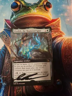 MTG Ozolith, The Shattered Spire AP - March Of The Machine Ext Art - Signed, LP - Image 1